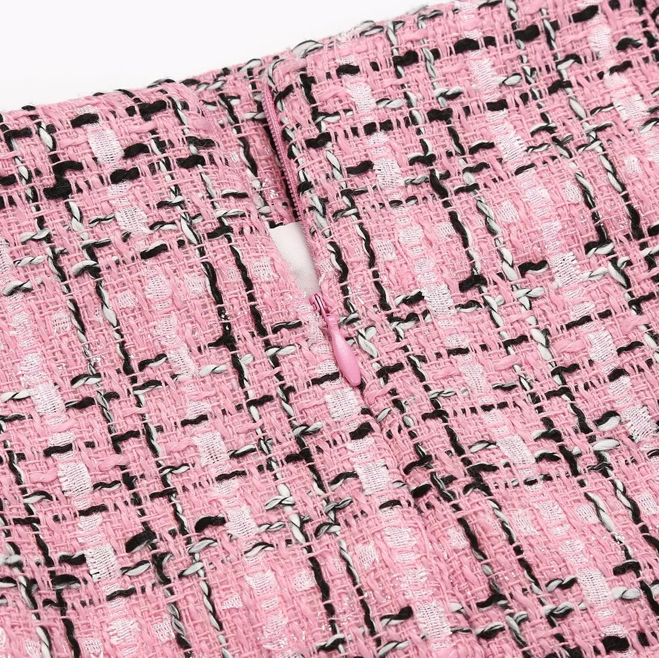 IDEALSANXUN Midi Plaid Skirts for Women Fall Winter Knee Length Pencil Wool Skirt with Slit
