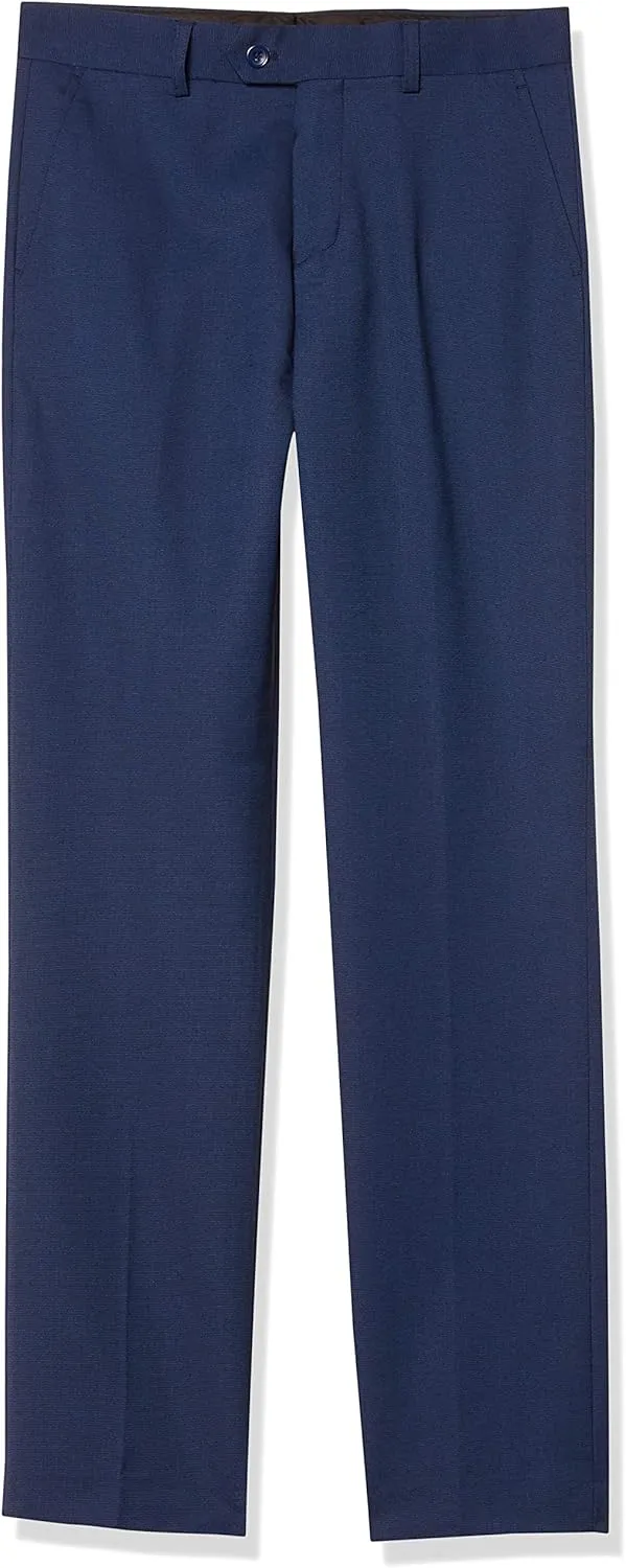 Isaac Mizrahi Boys' Slim Fit Birdseye Texture Dress Pants