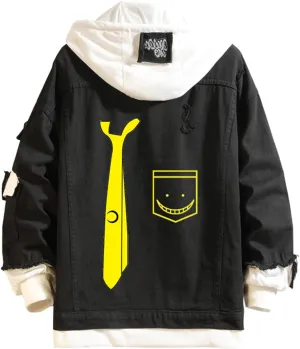 ISaikoy Anime Assassination Classroom Denim Jacket Ansatsu Kyoushitsu Long Sleeve Jeans Sweatshirt Sweater Hoodie