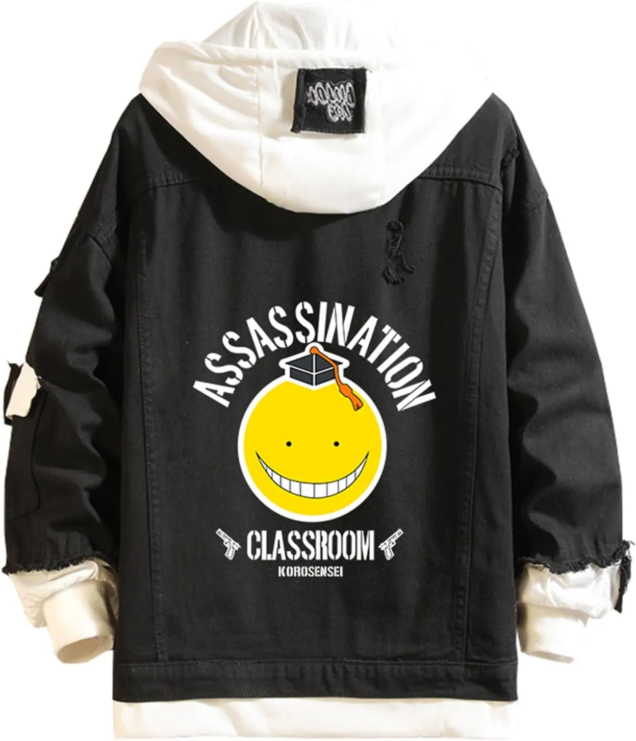 ISaikoy Anime Assassination Classroom Denim Jacket Ansatsu Kyoushitsu Long Sleeve Jeans Sweatshirt Sweater Hoodie