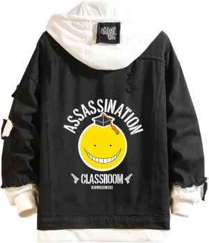 ISaikoy Anime Assassination Classroom Denim Jacket Ansatsu Kyoushitsu Long Sleeve Jeans Sweatshirt Sweater Hoodie