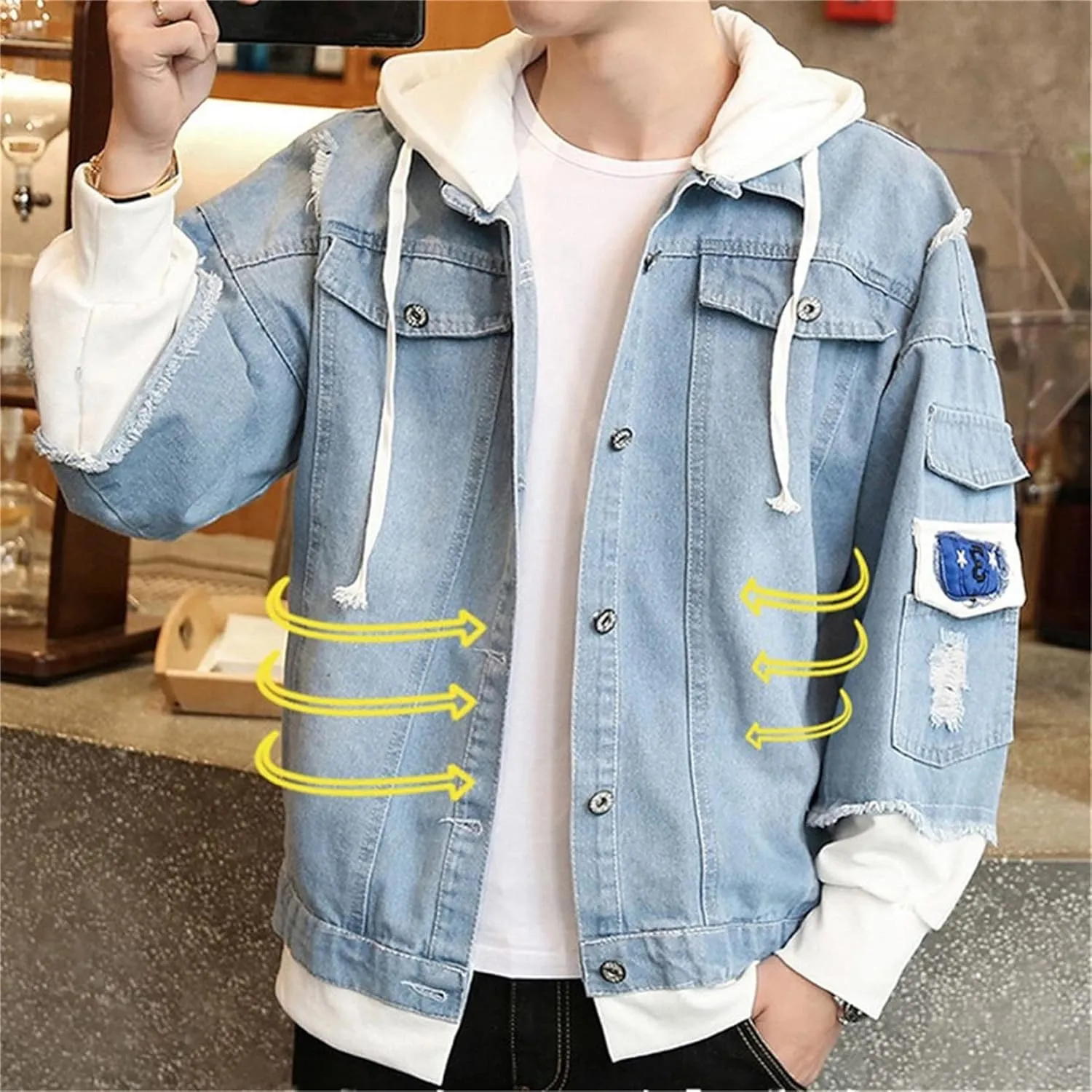 ISaikoy Anime Bungo Stray Dogs Denim Jacket Osamu Dazai Jeans Sweatshirt Sweater Hoodie Pullovers Fleeces Costume