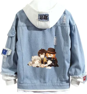 ISaikoy Anime Bungo Stray Dogs Denim Jacket Osamu Dazai Jeans Sweatshirt Sweater Hoodie Pullovers Fleeces Costume