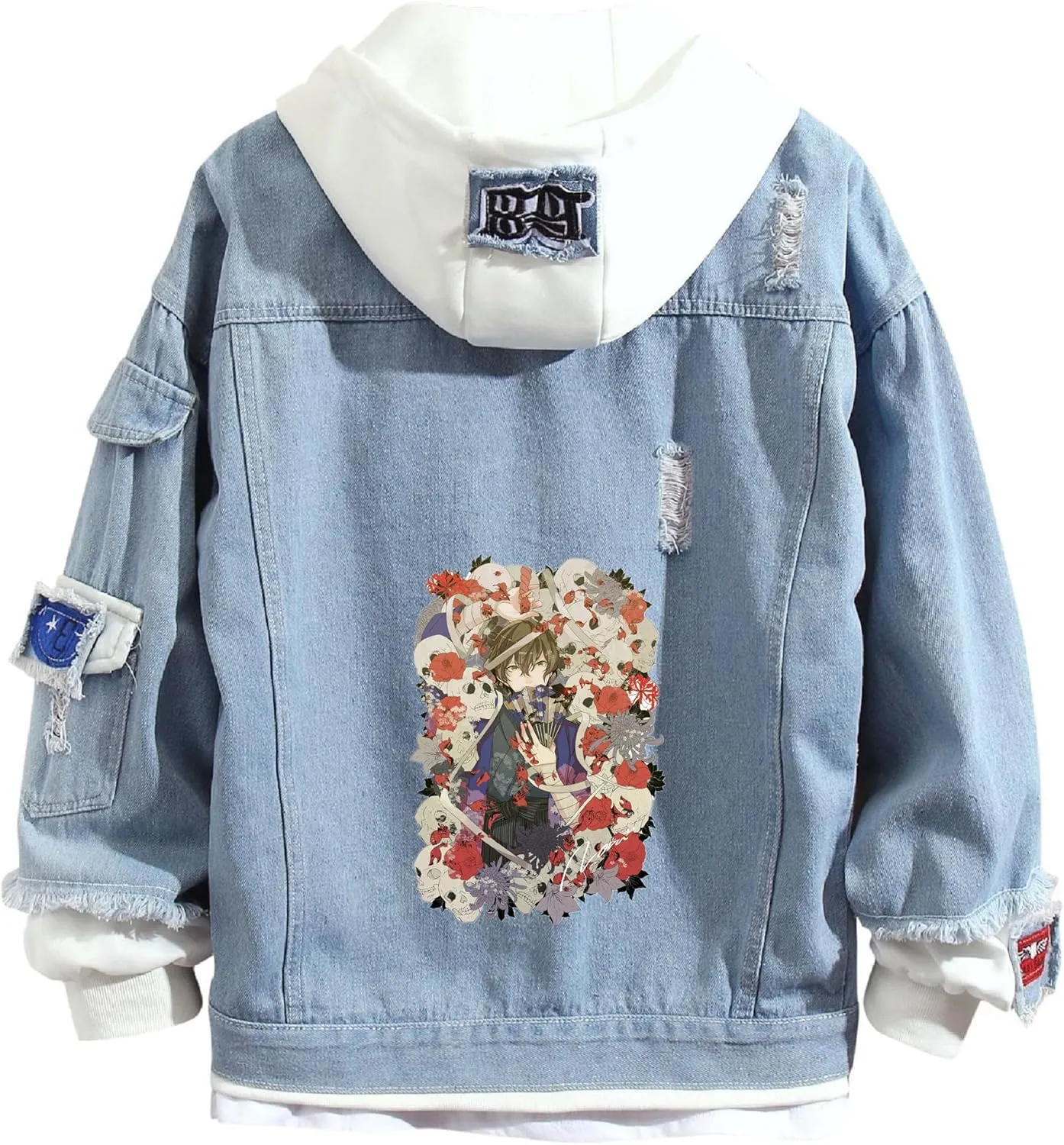 ISaikoy Anime Bungo Stray Dogs Denim Jacket Osamu Dazai Jeans Sweatshirt Sweater Hoodie Pullovers Fleeces Costume