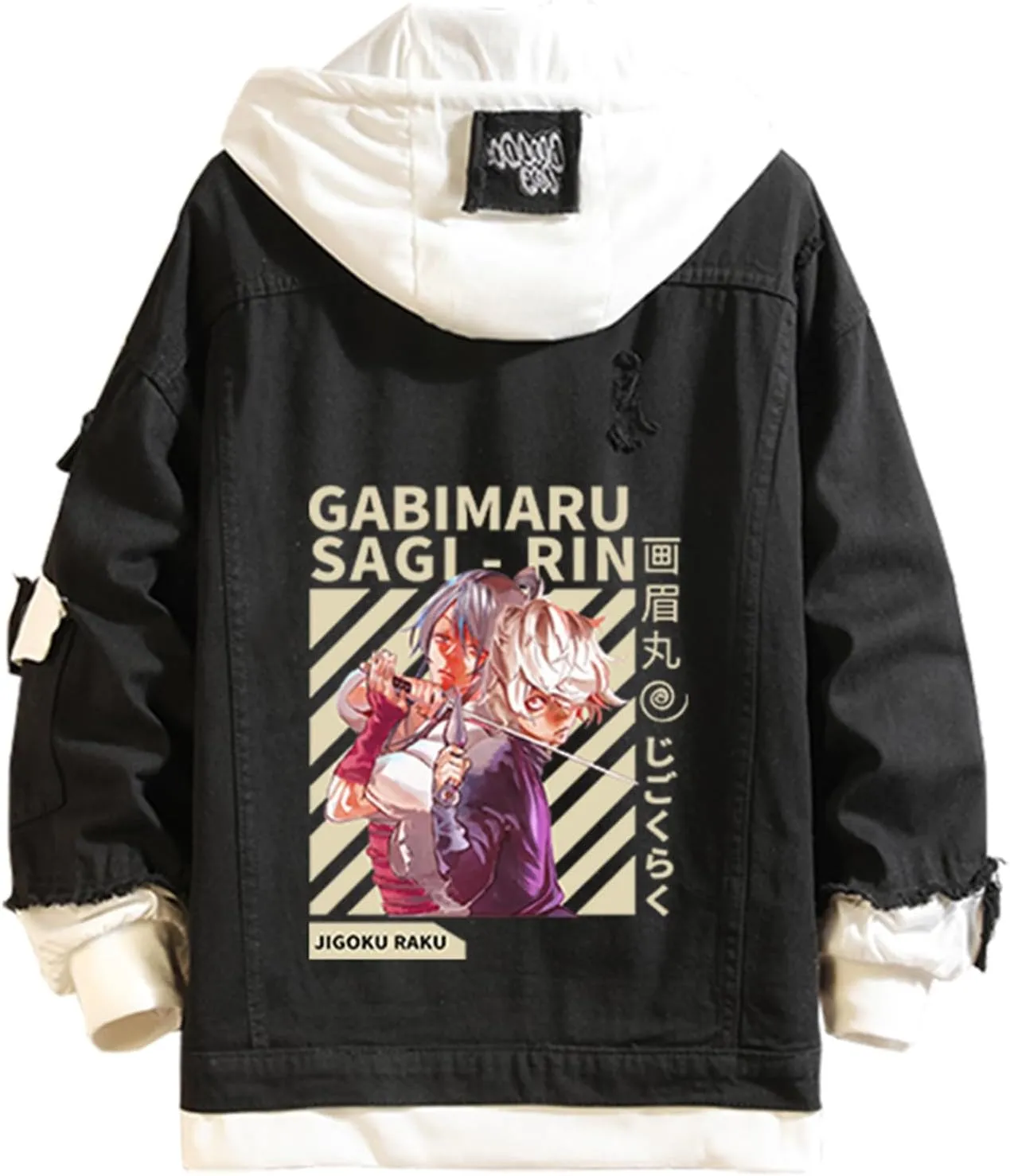 ISaikoy Anime Hells Paradise JigokuRaku Denim Jacket Long Sleeve Jeans Sweatshirt Sweater Hoodie