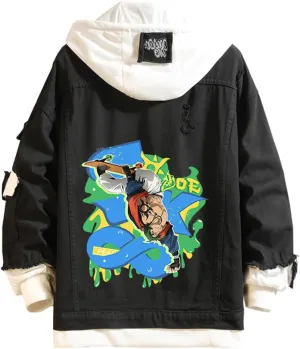 ISaikoy Anime SK8 the Infinity Denim Jacket Reki Long Sleeve Jeans Sweatshirt Sweater Hoodie