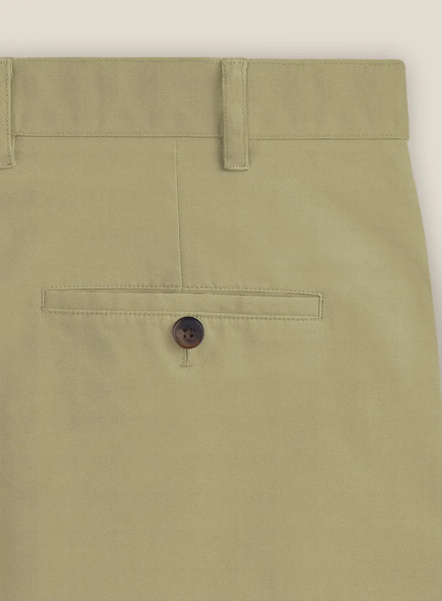 Italian Dark Tan Cotton Stretch Shorts