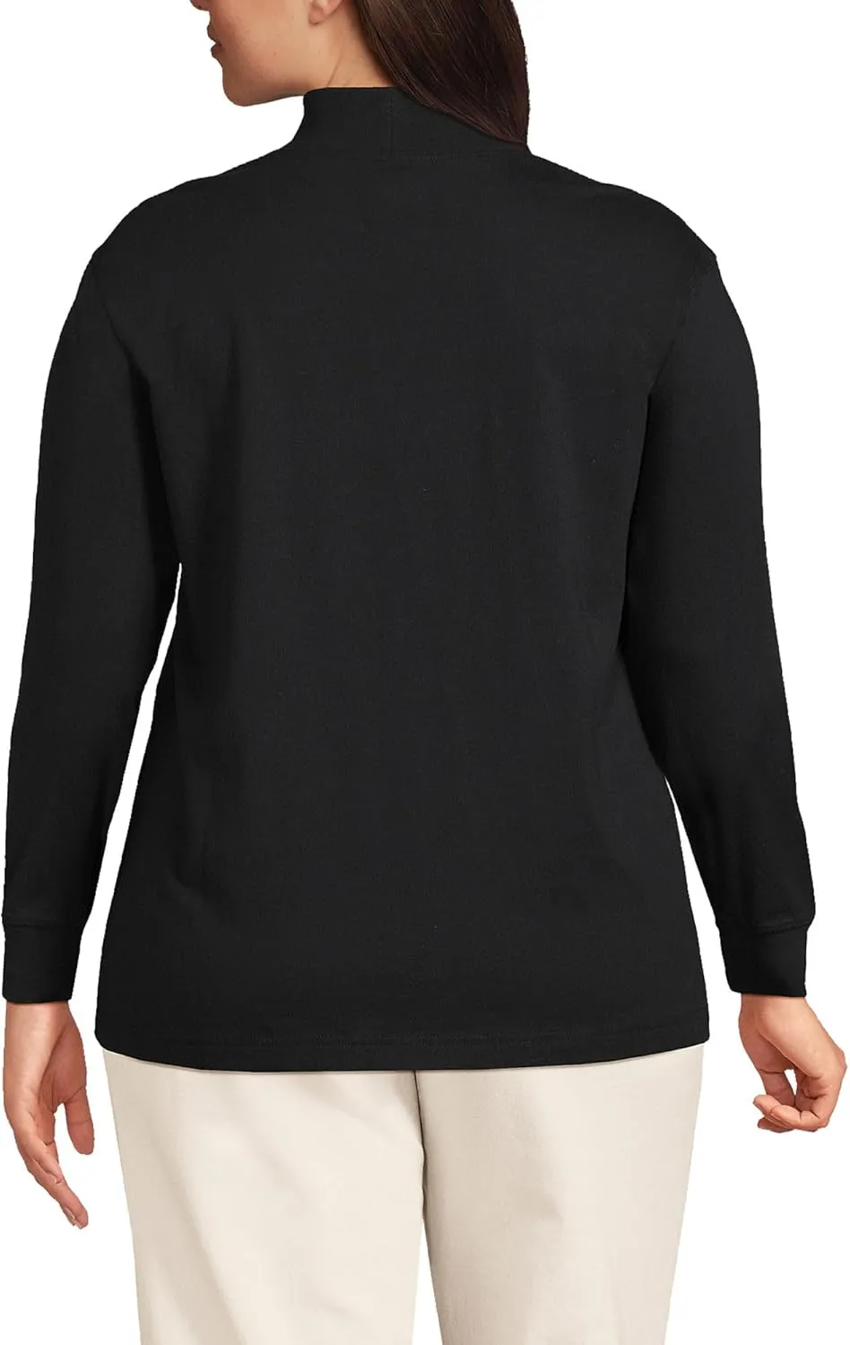 Lands' End Women's Plus Size Long Sleeve Super T Mock