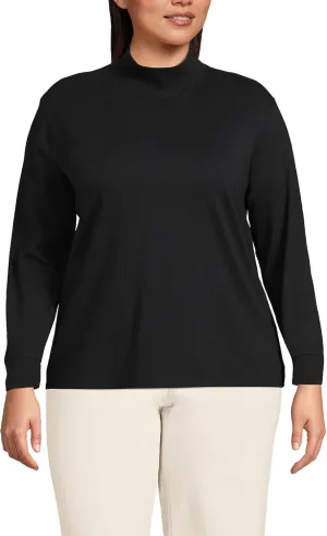 Lands' End Women's Plus Size Long Sleeve Super T Mock