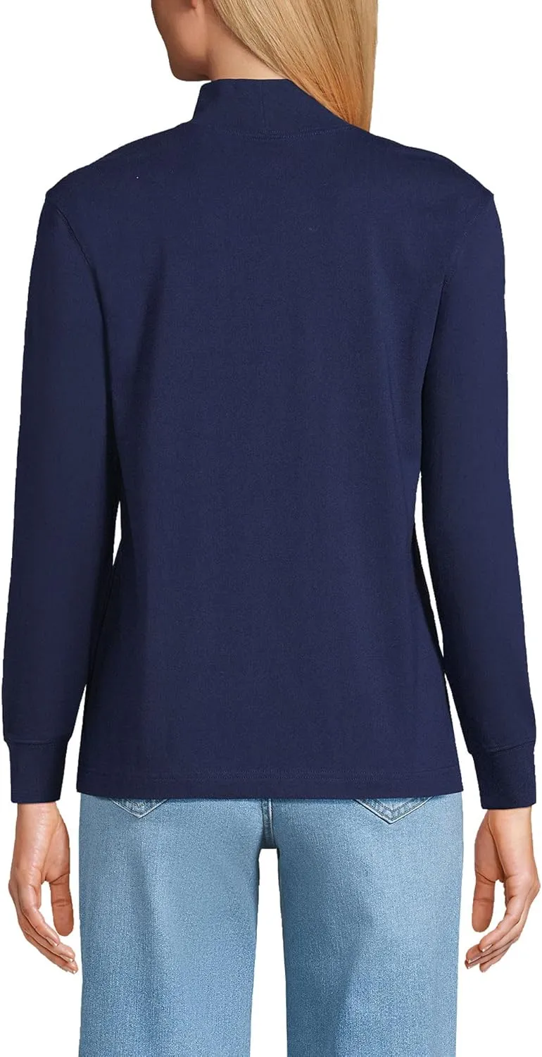 Lands' End Women's Plus Size Long Sleeve Super T Mock