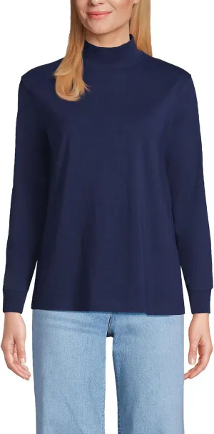 Lands' End Women's Plus Size Long Sleeve Super T Mock