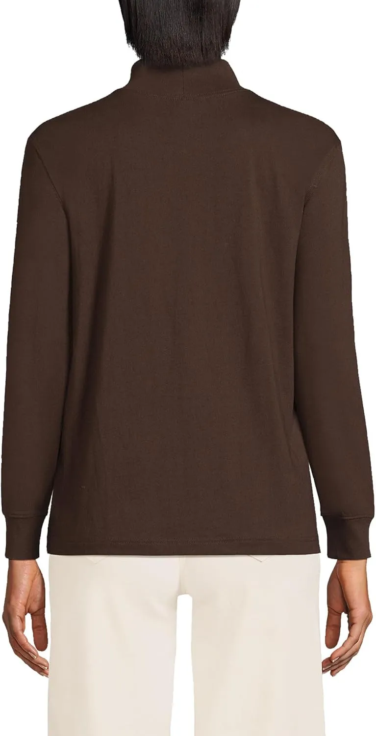 Lands' End Women's Plus Size Long Sleeve Super T Mock