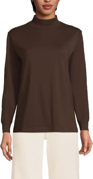 Lands' End Women's Plus Size Long Sleeve Super T Mock