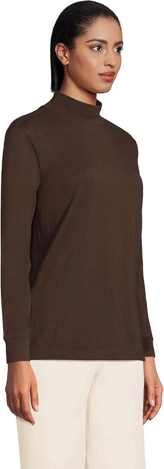 Lands' End Women's Plus Size Long Sleeve Super T Mock