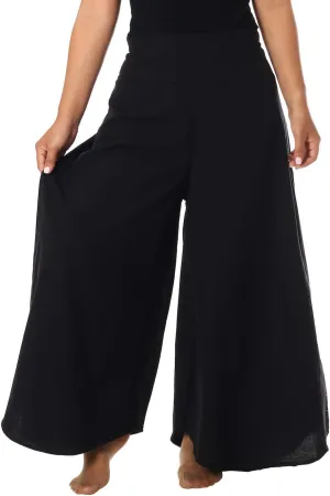 Lannaclothesdesign Cotton Palazzo Pants for Women Plus Size Hippie Wide Leg Lounge Pant
