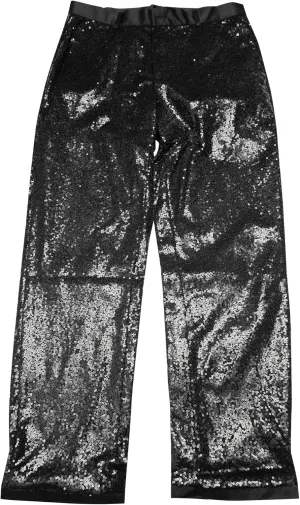 Lars Amadeus Sequin Dress Pants for Men's Straight Leg Button Down Party Metallic Shiny Suit Trouser
