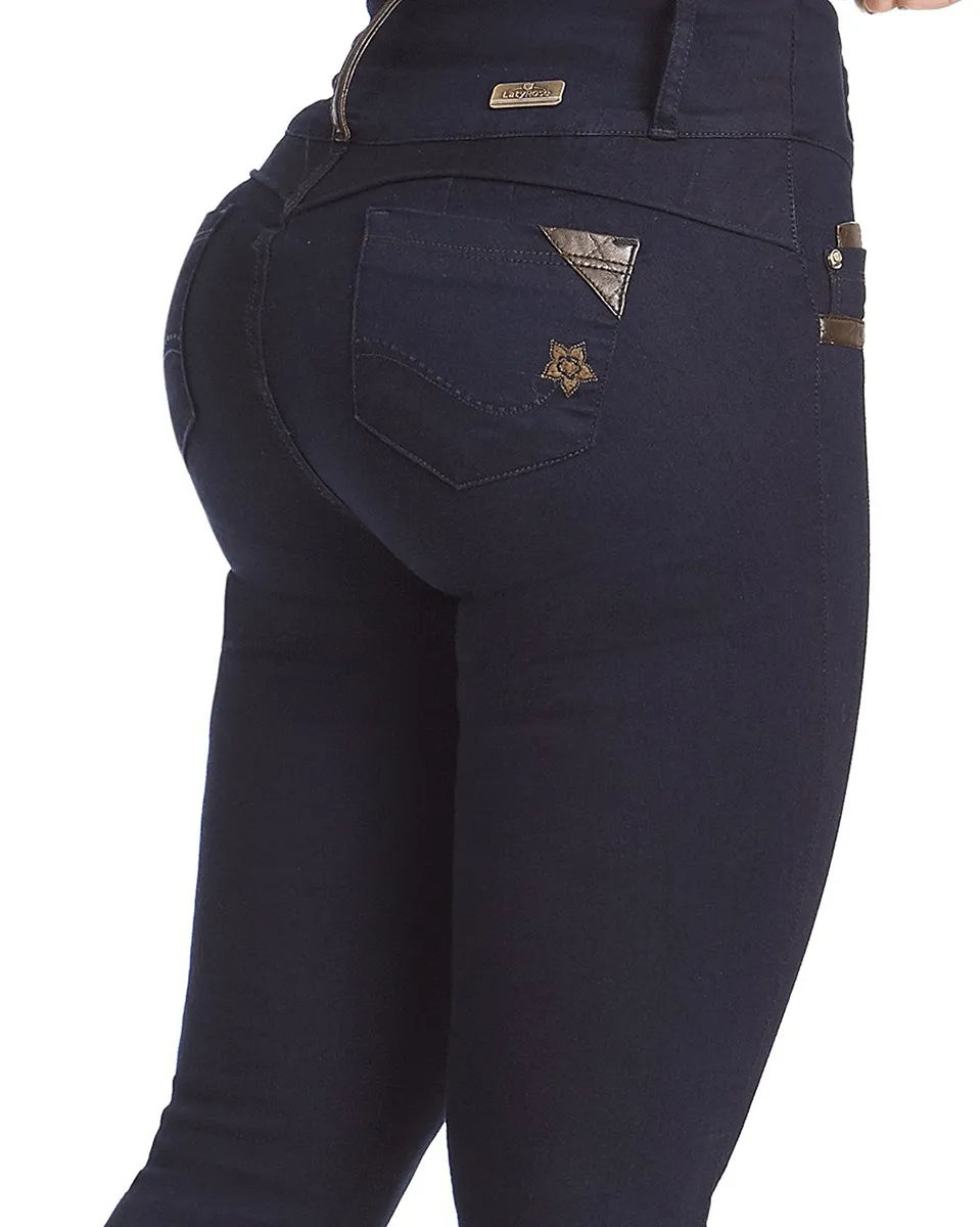 Laty Rose Colombian Butt Lifter Skinny Jeans - Dark Blue