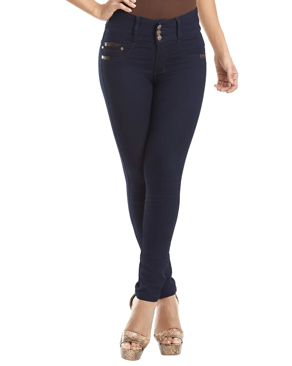 Laty Rose Colombian Butt Lifter Skinny Jeans - Dark Blue