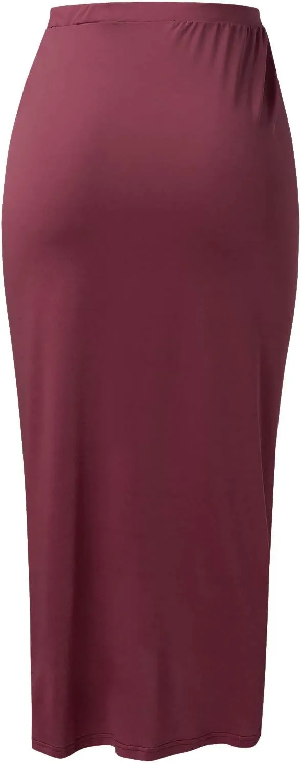 Leather Skirts for Women High Waist Elastic Draped Asymmetrical Casual Solid Waist Maxi High Wrap Pleated Mini