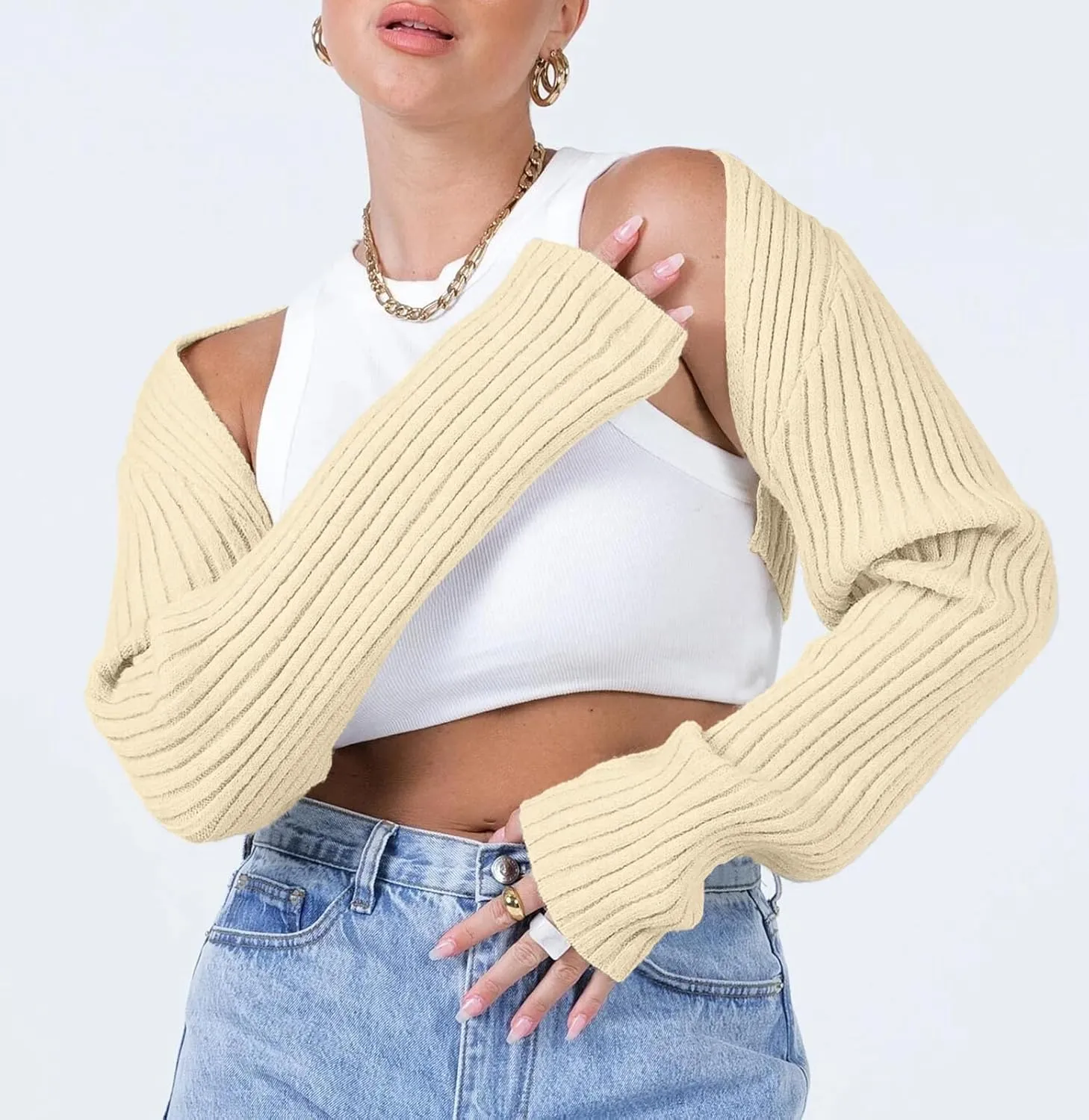LILLUSORY Womens Crop Cardigans Sweater Bolero Shrug Y2K Cute Tops Fall Fashion Trendy Long Sleeve Outfit 2025