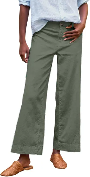 Linen Pants for Women, Peasant Pants Casual Linen Clothes Straight Leg Cotton