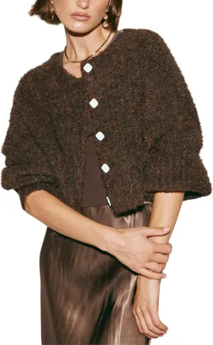 Lviefent Women Knit Cardigans Casual Open Front Button Down Long Sleeve Cropped Sweater Jacket Outwear