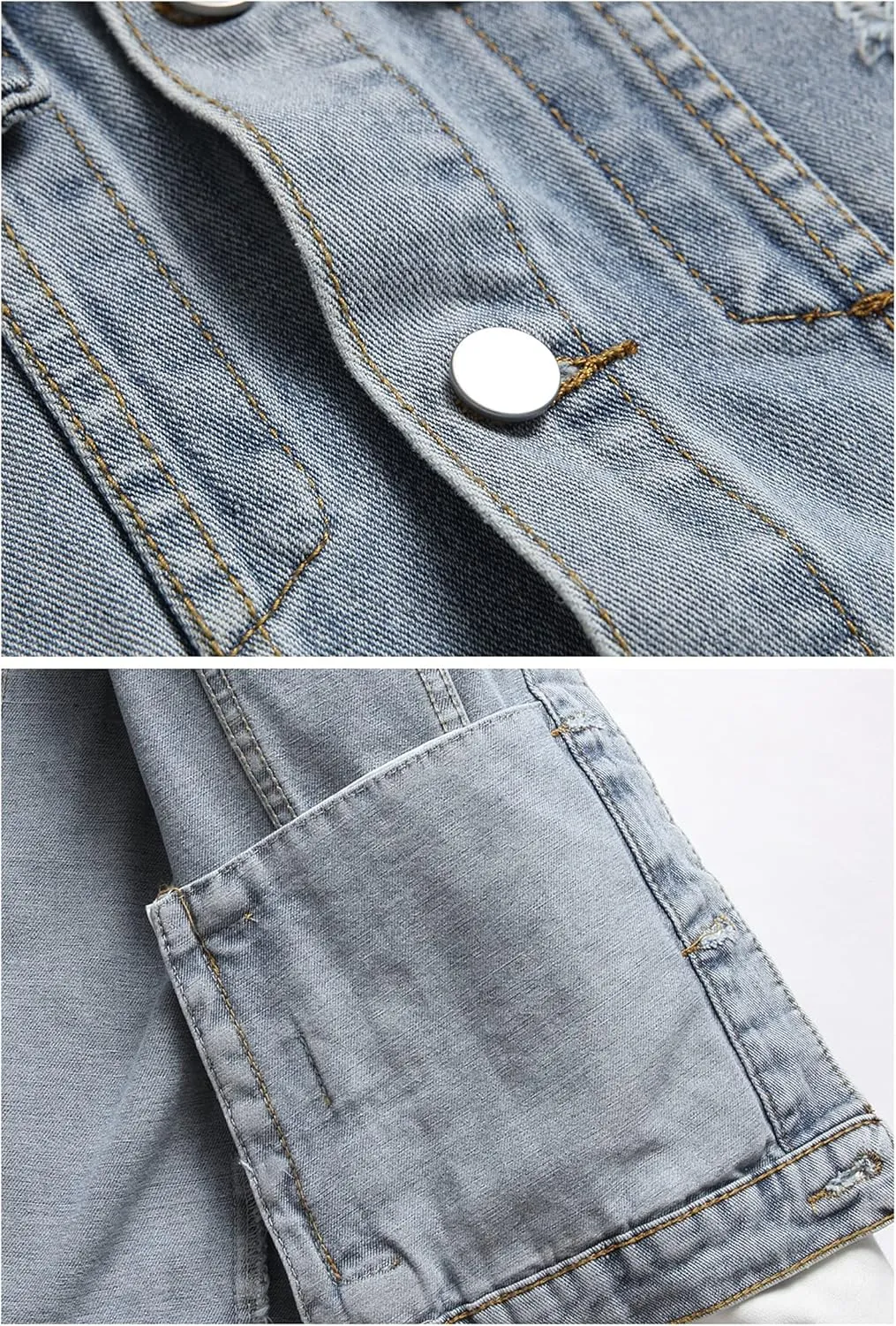 LZLER Hoodie Jean Jacket for Men,Casual Slim Fit Men's Denim Jacket with Hood