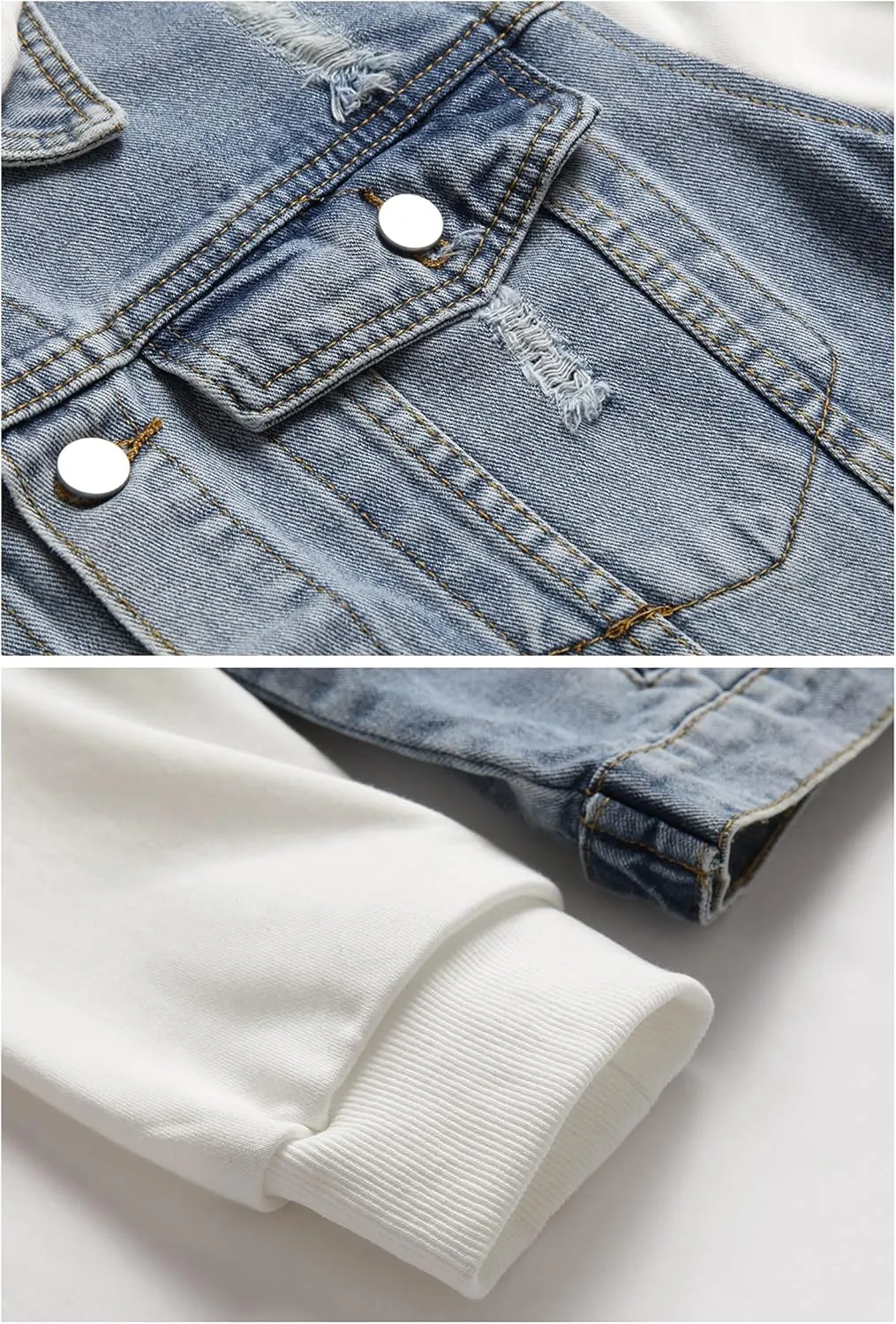 LZLER Hoodie Jean Jacket for Men,Casual Slim Fit Men's Denim Jacket with Hood