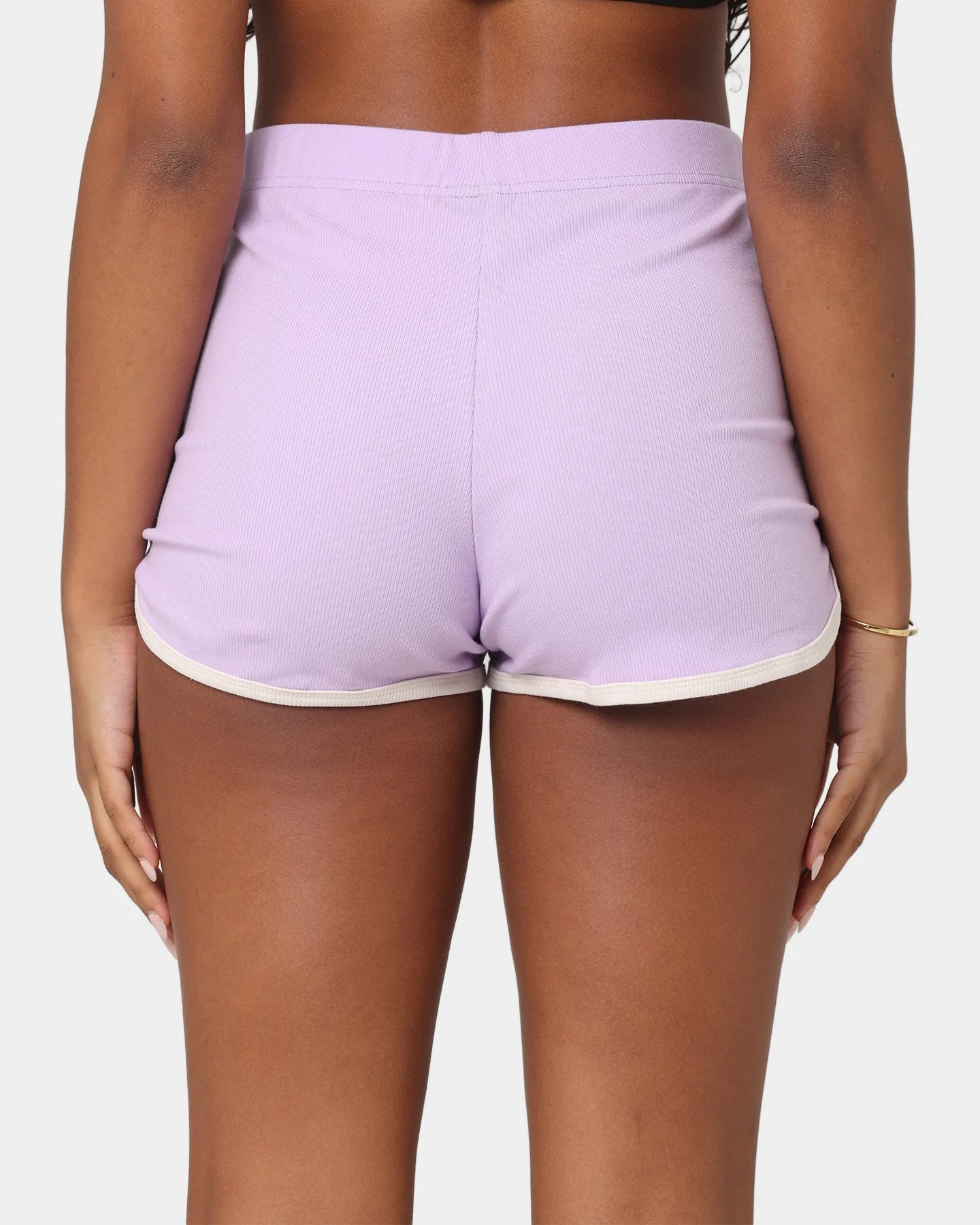 Majestic Athletic Women's Los Angeles Dodgers Rib Shorts Orchid