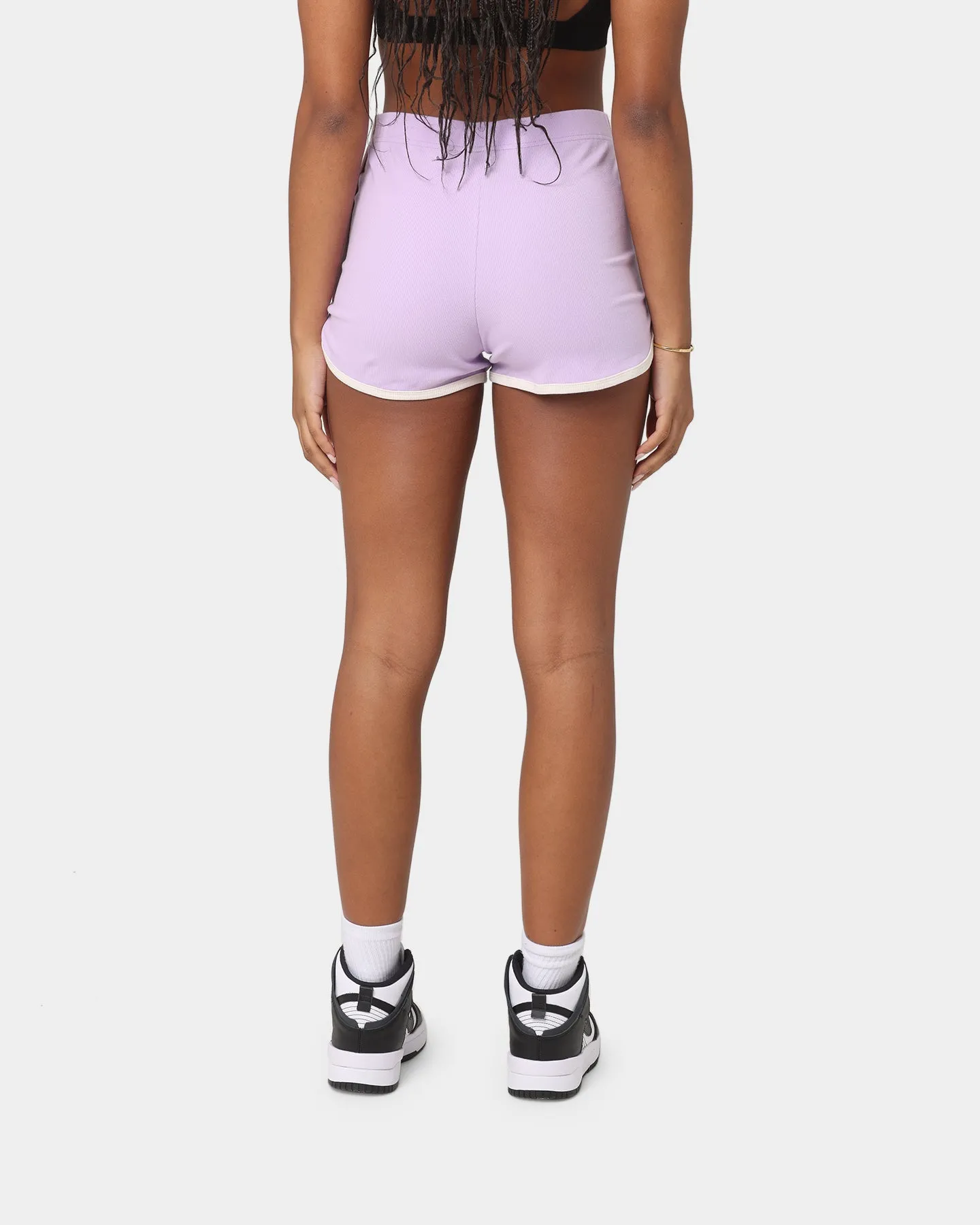 Majestic Athletic Women's Los Angeles Dodgers Rib Shorts Orchid