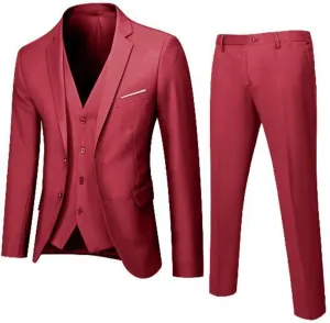 Men Suits 2024 3 Suit Business Wedding Party Jacket Vest & Pants Coat Fat Suit Mens Linen Sets Men Suits Regular