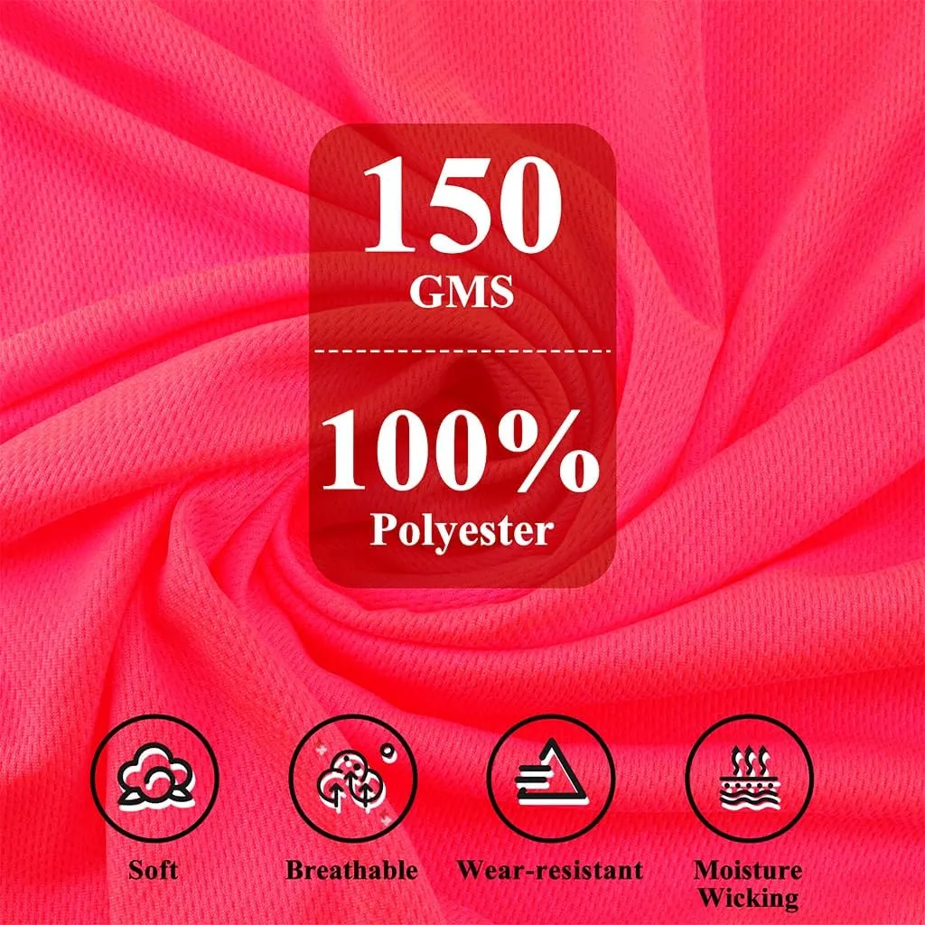 Mens High Visibility Safety Short Sleeve T-Shirt with Pocket Moisture Wicking Shirts,Multipack