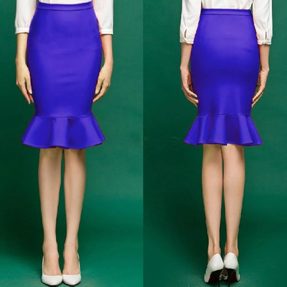 Mermaid Fishtail High Waist Rayon Bandage Pencil Skirts
