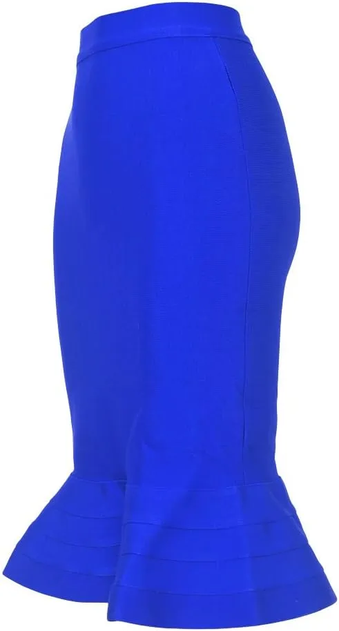Mermaid Fishtail High Waist Rayon Bandage Pencil Skirts