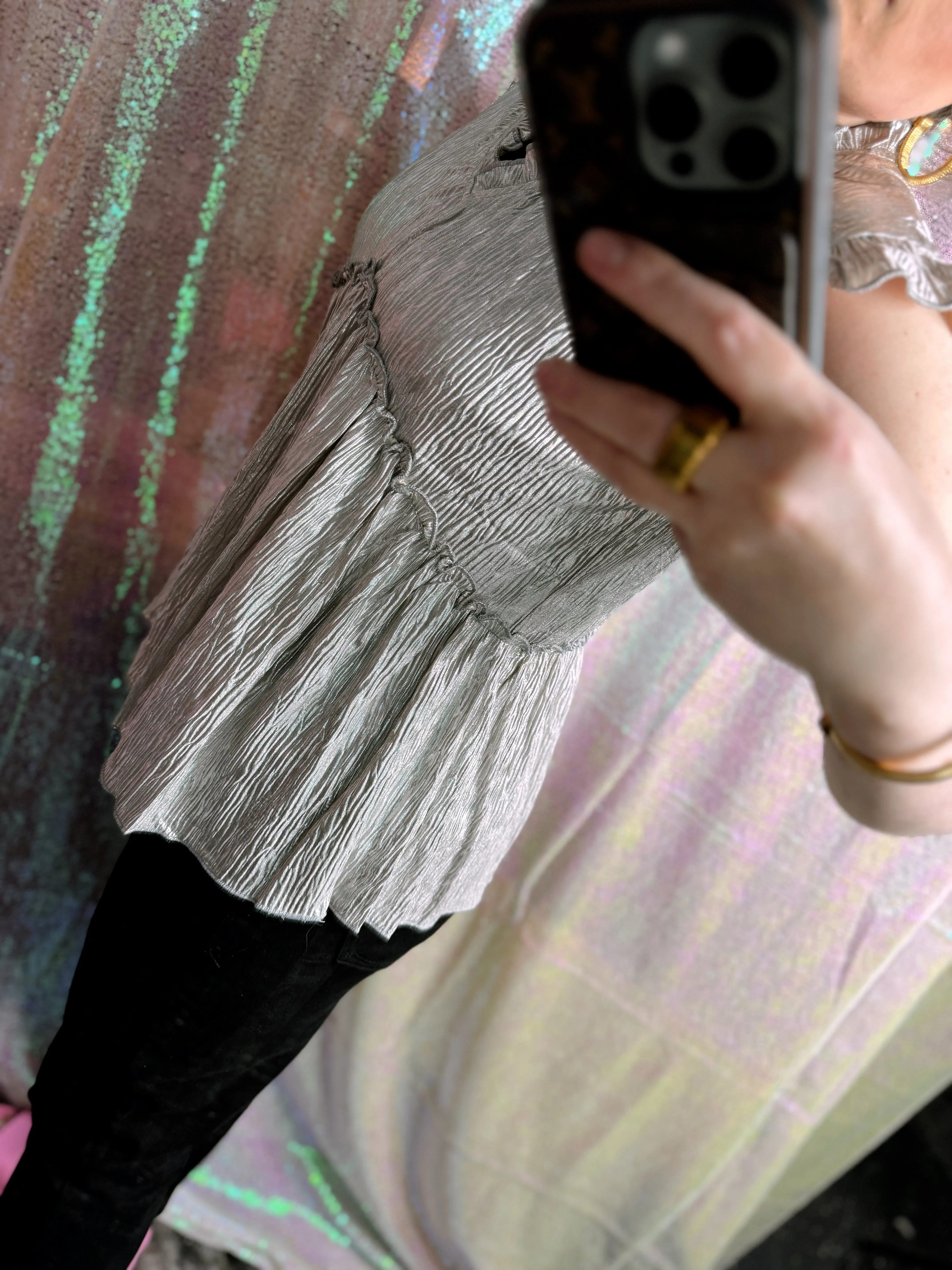 Metallic Babydoll Tanks