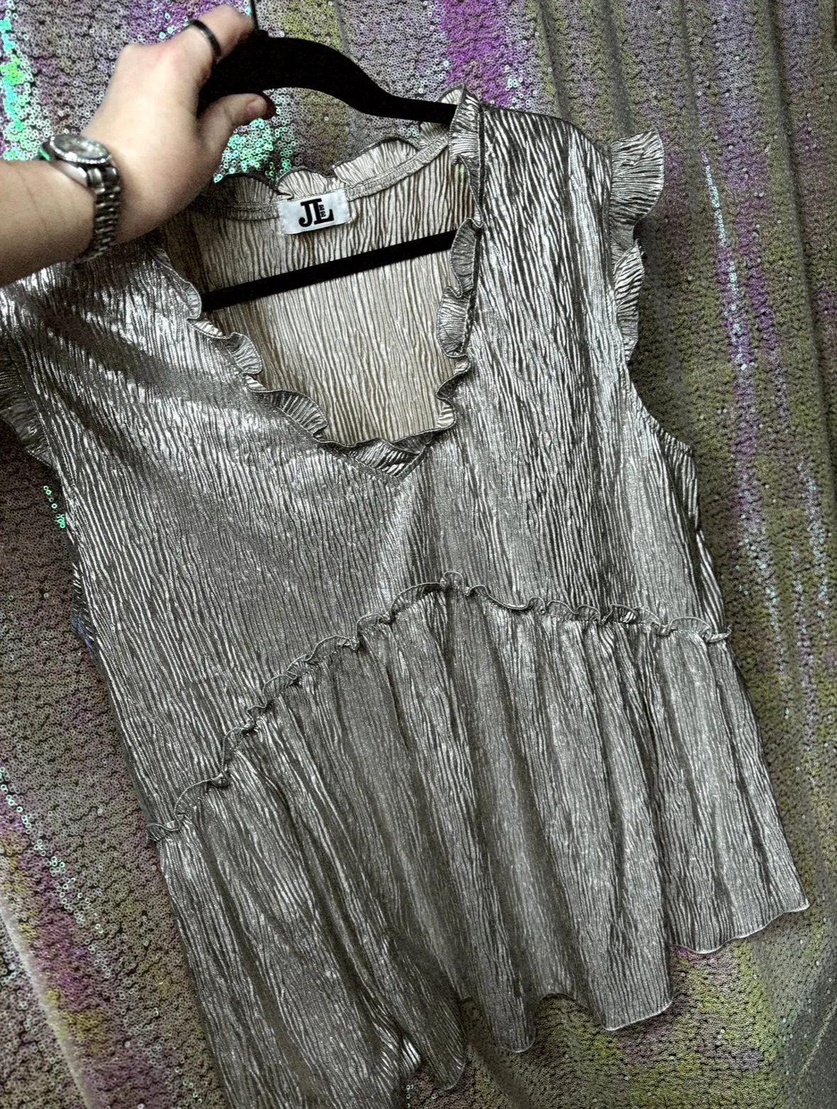 Metallic Babydoll Tanks