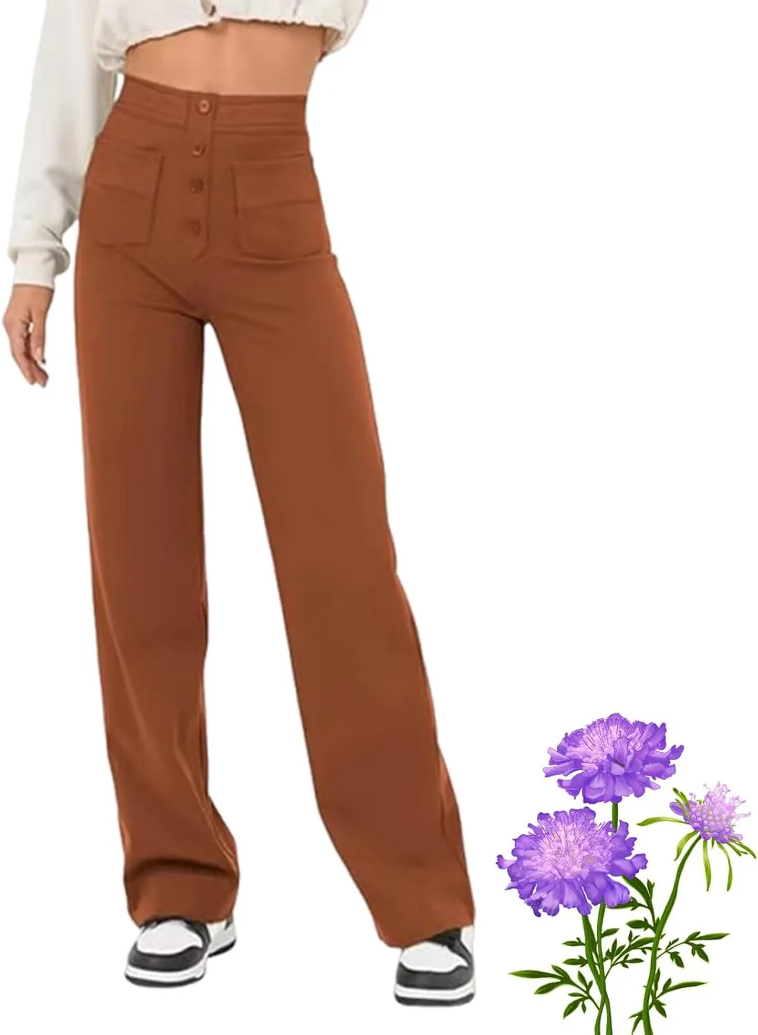 Miracharm Pants, Puliam Pant for Women, Flexipants - Women's Casual High Waist Stretch Trousers with Pockets