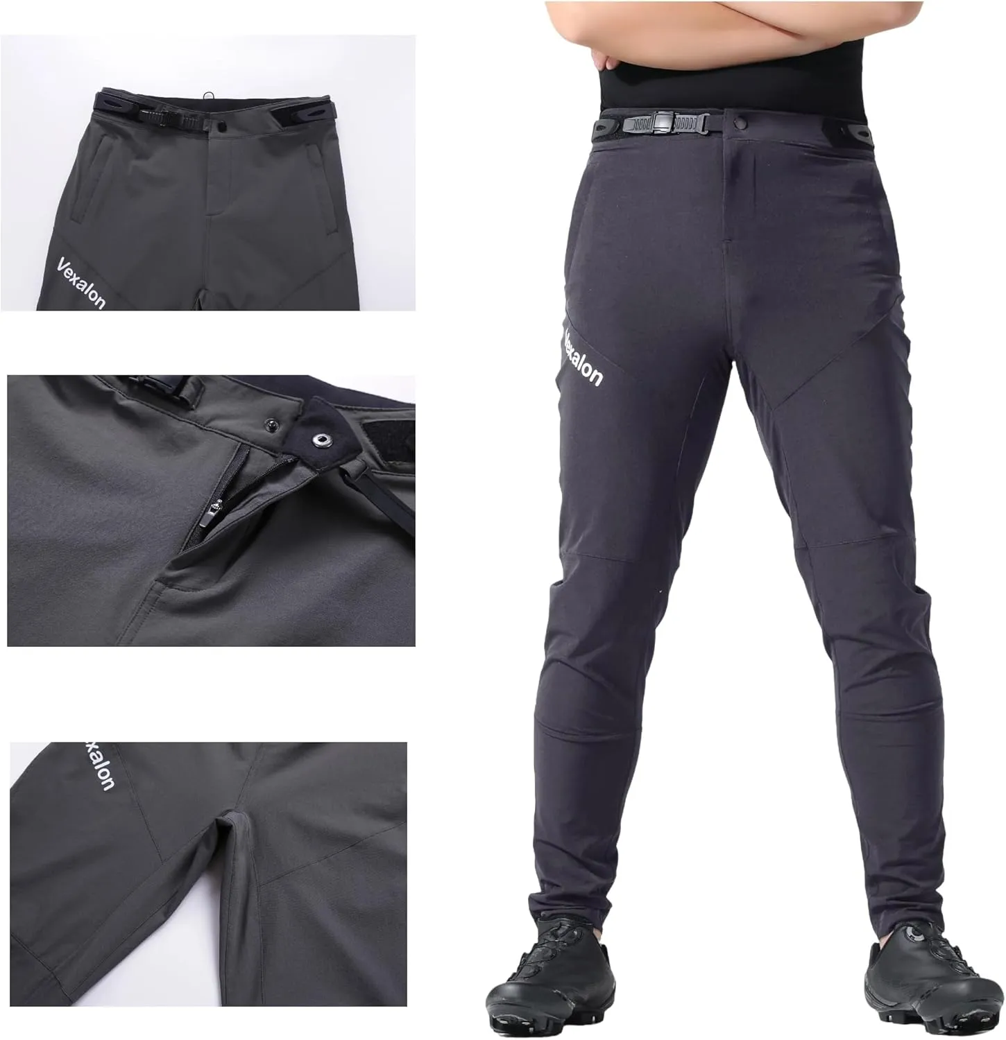 Mountain Bike PantsBMX Riding Pants for Mens, Quick-Dry Lightweight Breathable Cycling Bicycle Downhill Bike Pants