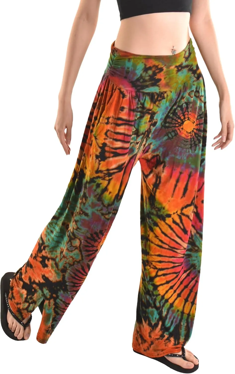 Orient Trail Women's Wide Leg Yoga Pants High Waist Casual Slit Leg Lounge Sweatpants with Pockets Oversized Plus Sizes