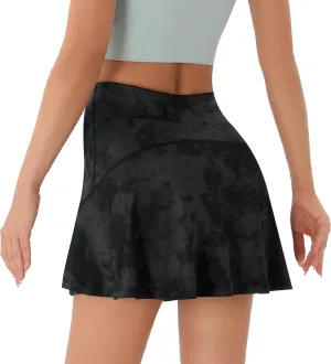 Persit Womens High Waisted Athletic Tennis Skirt Sports Golf Running Skorts with Ball Pockets