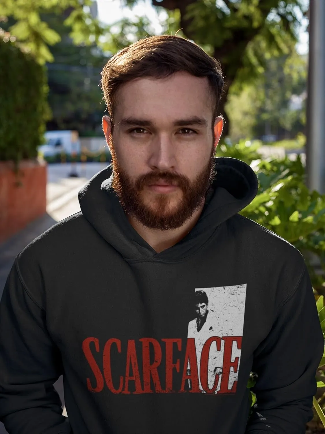 Scarface Iconic 80s Movie Tony Montana Adult Long Sleeve Hoodie Sweatshirt