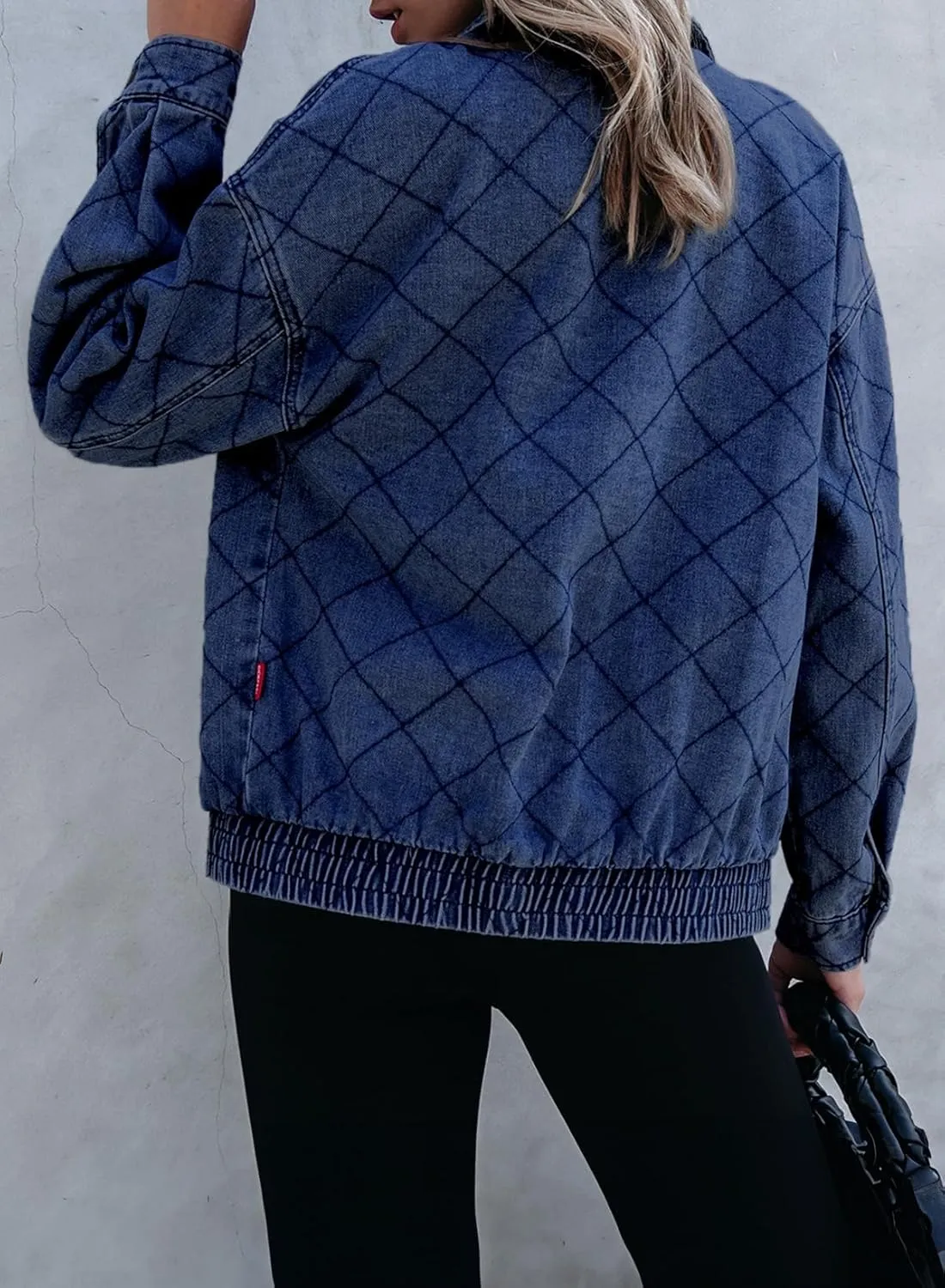 Sidefeel Women's Jean Jacket Long Sleeve Zimbaplatinum Overszied Denim Jackets Shacket Coat Fashion Spring Outfits 2025