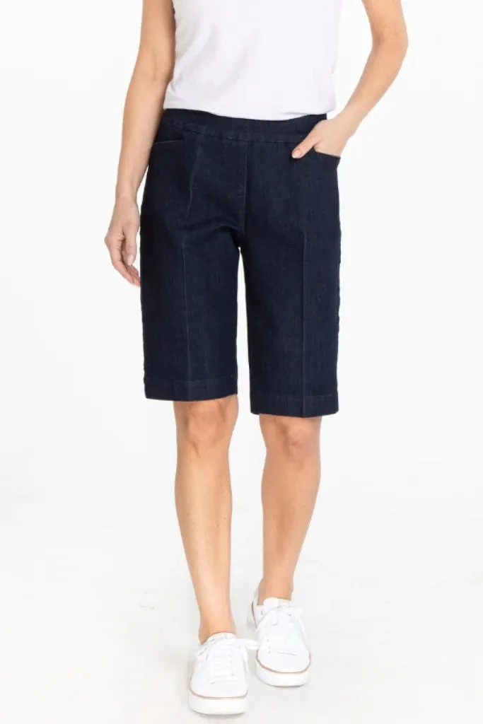 SlimSation 12-Inch Walking Shorts - Denim