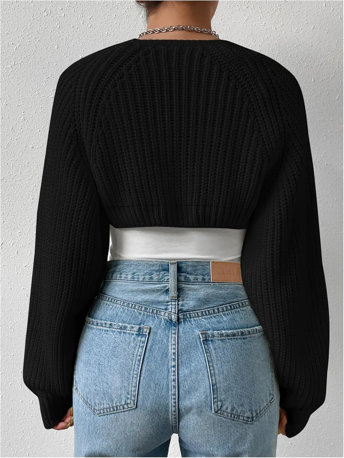 SOLY HUX Cropped Cardigan Sweater for Women Open Front Bolero Shrugs for Dress Y2K Knit Tops Preppy Clothes