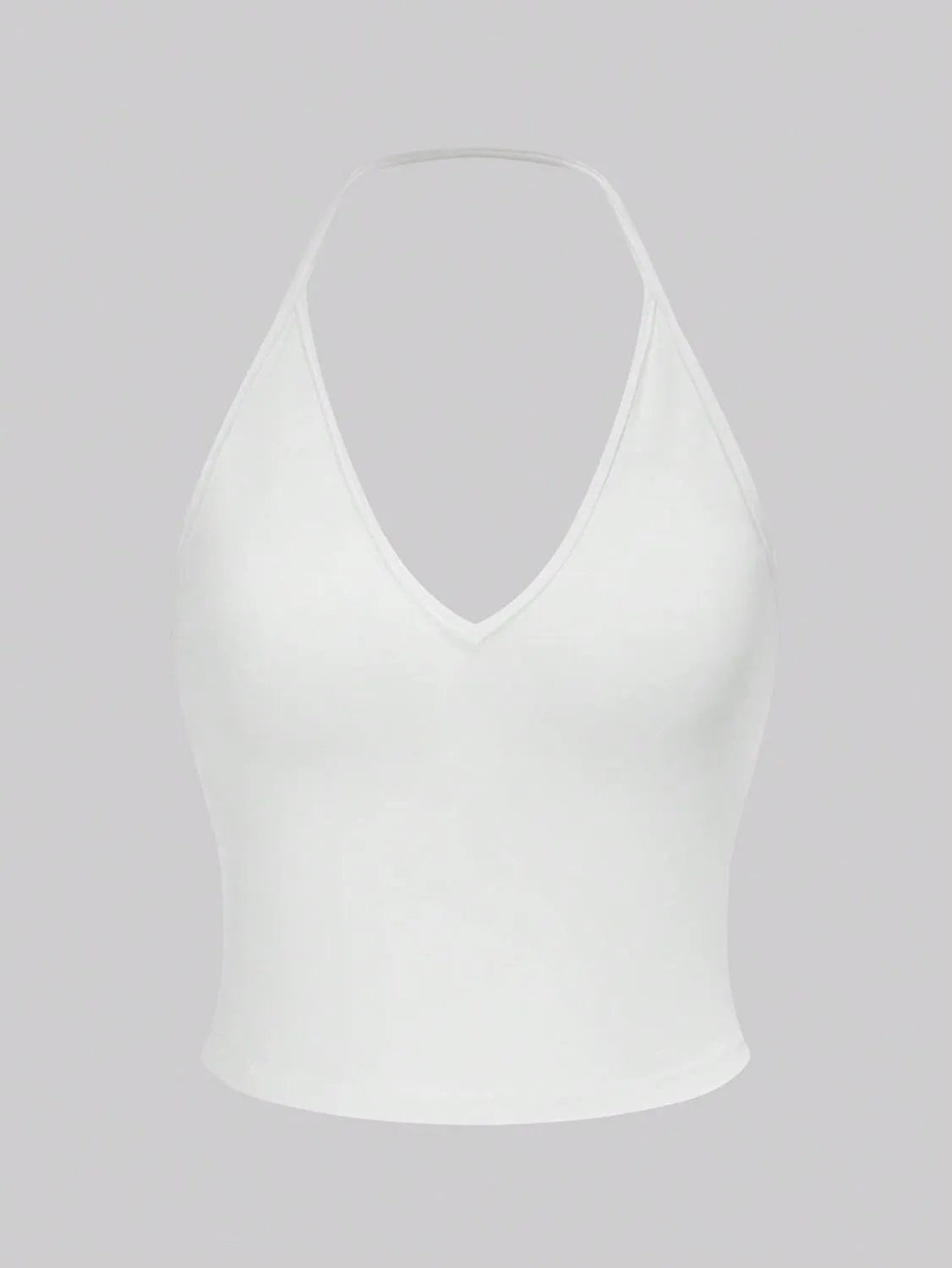 SOLY HUX Women's Halter Tops 3 Piece Backless Sleeveless Crop Cami Top Summer Camisole