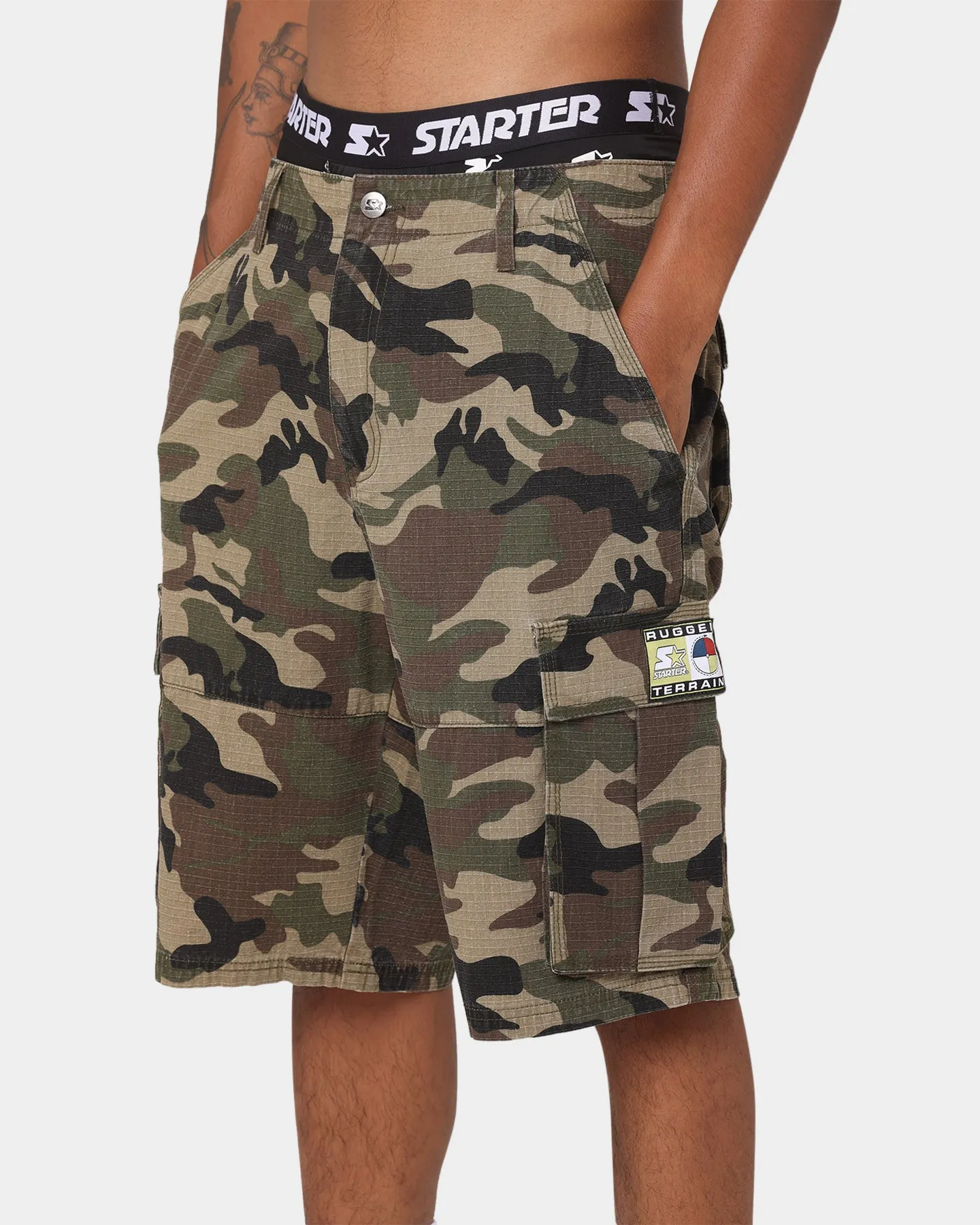 Starter Rugged Terrain Cargo Shorts Camo Print
