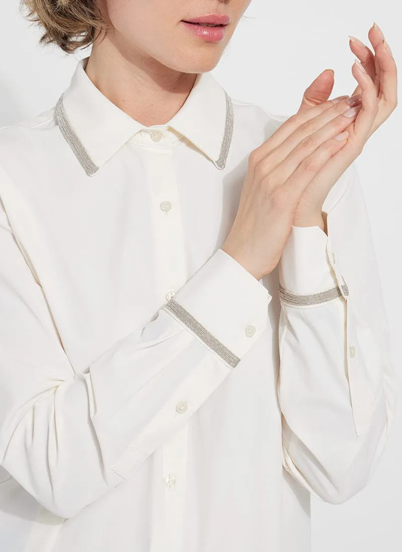Stasia Micro Beaded Shirt (Plus Size)