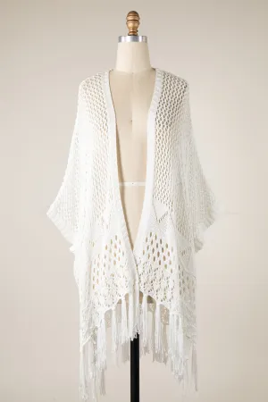 Stevie White Knit Cardigan