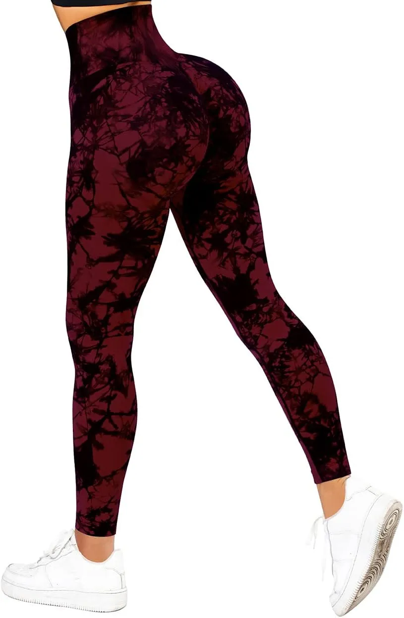 SUUKSESS Women Crossover Seamless Leggings Butt Lifting High Waisted Workout Yoga Pants