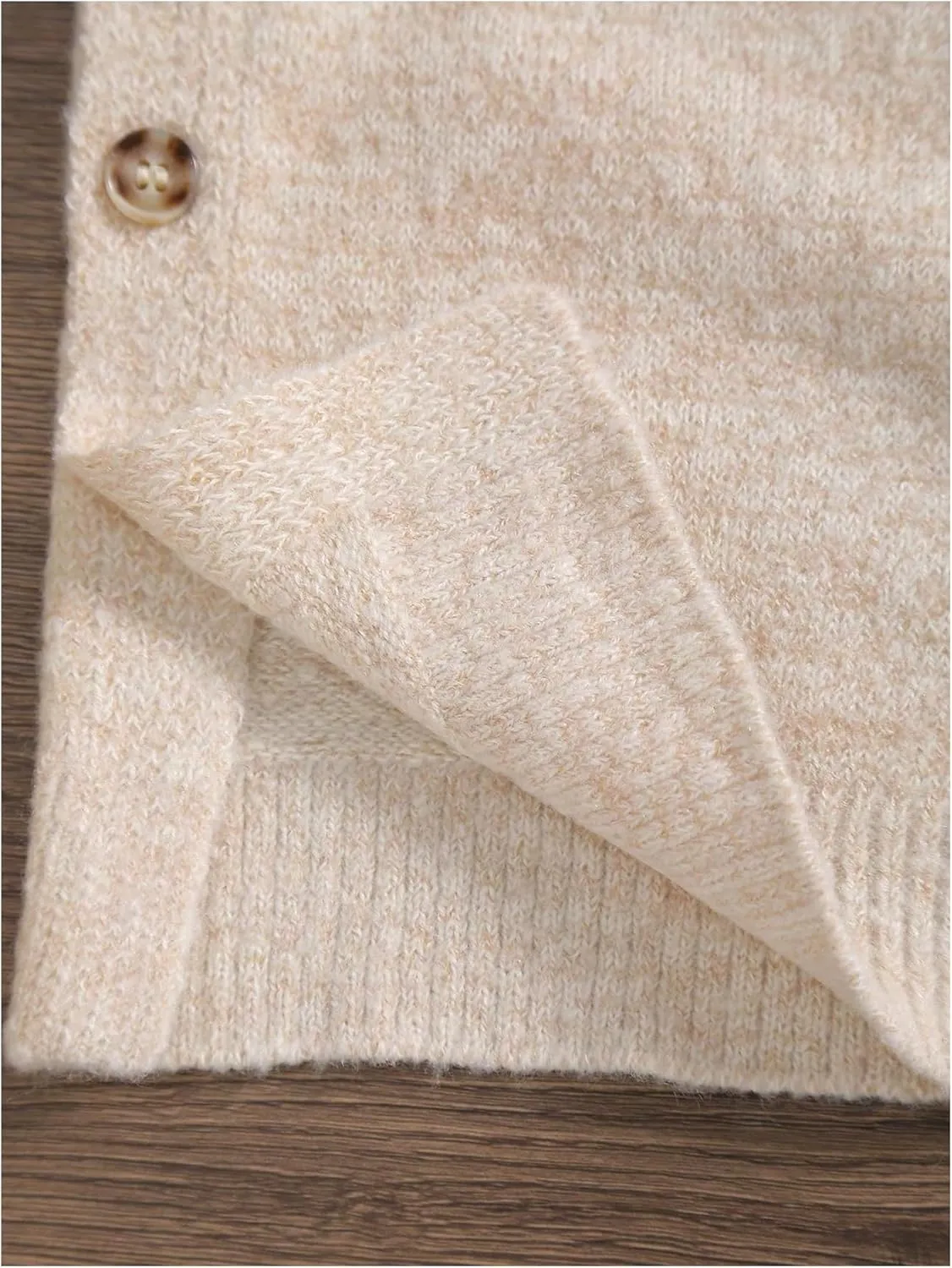 SweatyRocks Girl's Button Split Side Sweater Vest Crew Neck Sleeveless Knit Vest Tops